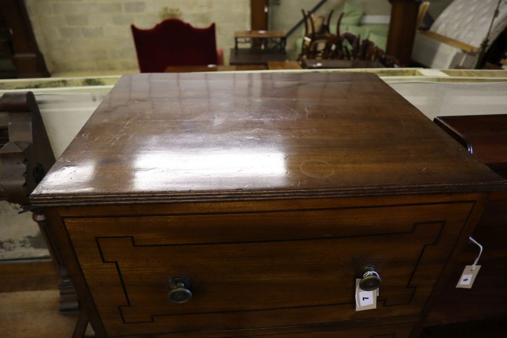 A George IV mahogany night table (converted), width 62cm depth 49cm height 72cm